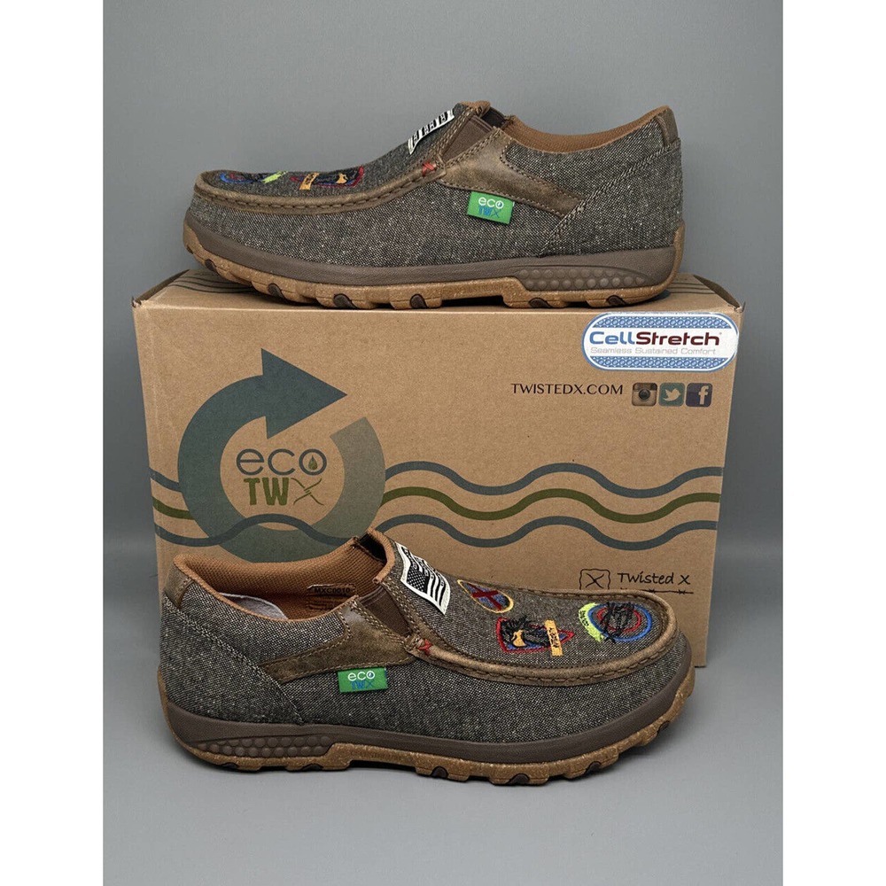 Twisted X EcoTWX VFW Slip On Driving Moc Shoes MXC0010‎ Men's Size 10.5